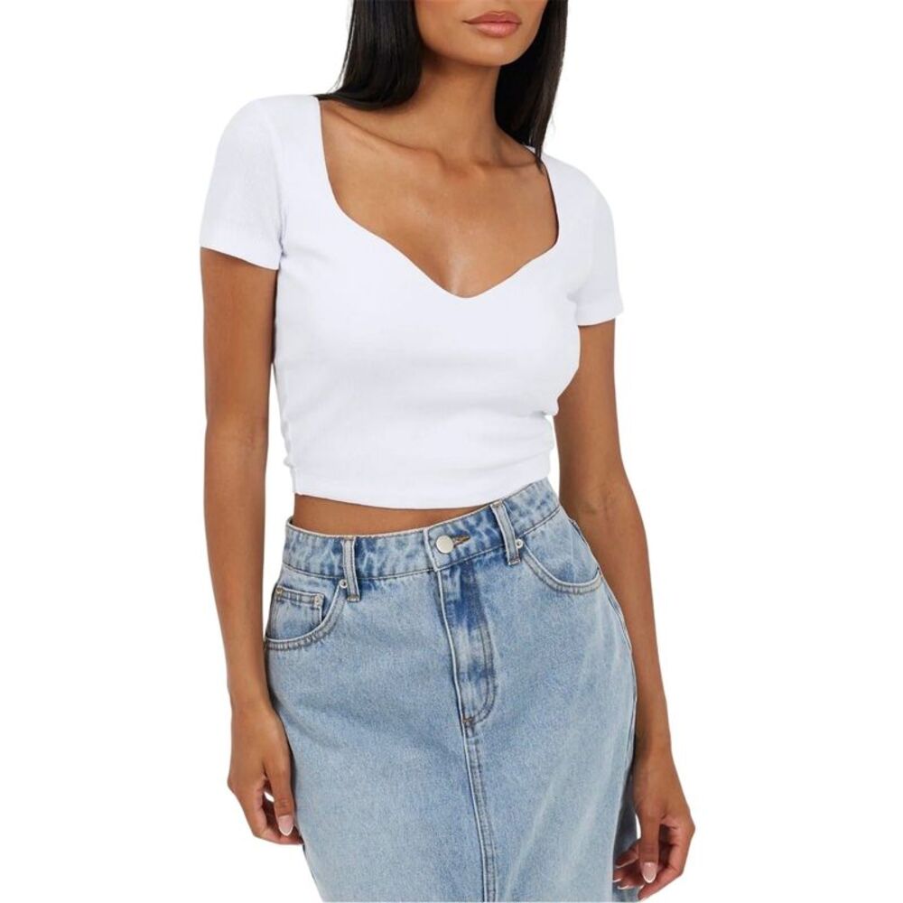 Brave Soul Womens/Ladies Sweetheart Crop Top / White